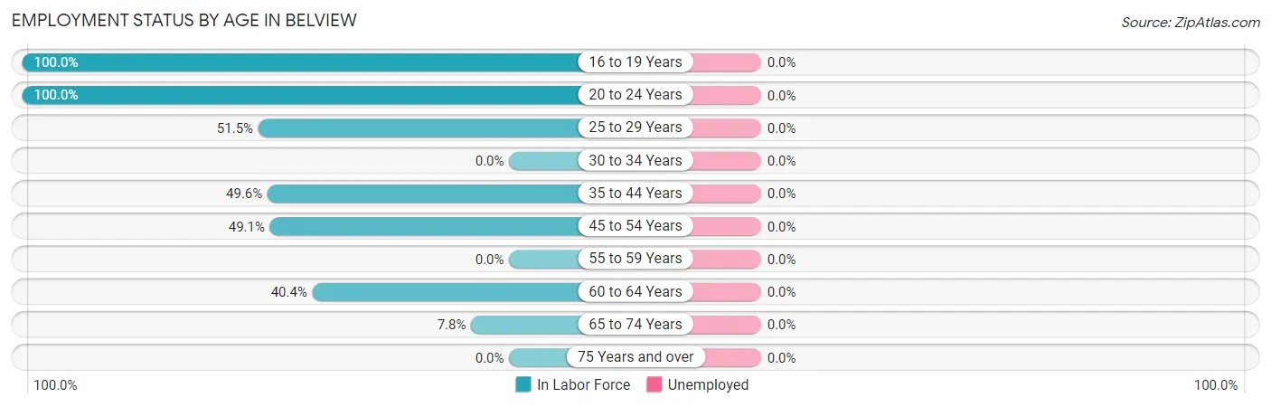 Employment Status by Age in Belview
