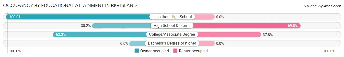 Occupancy by Educational Attainment in Big Island