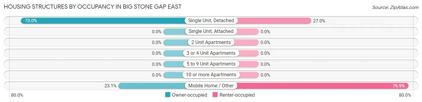 Housing Structures by Occupancy in Big Stone Gap East