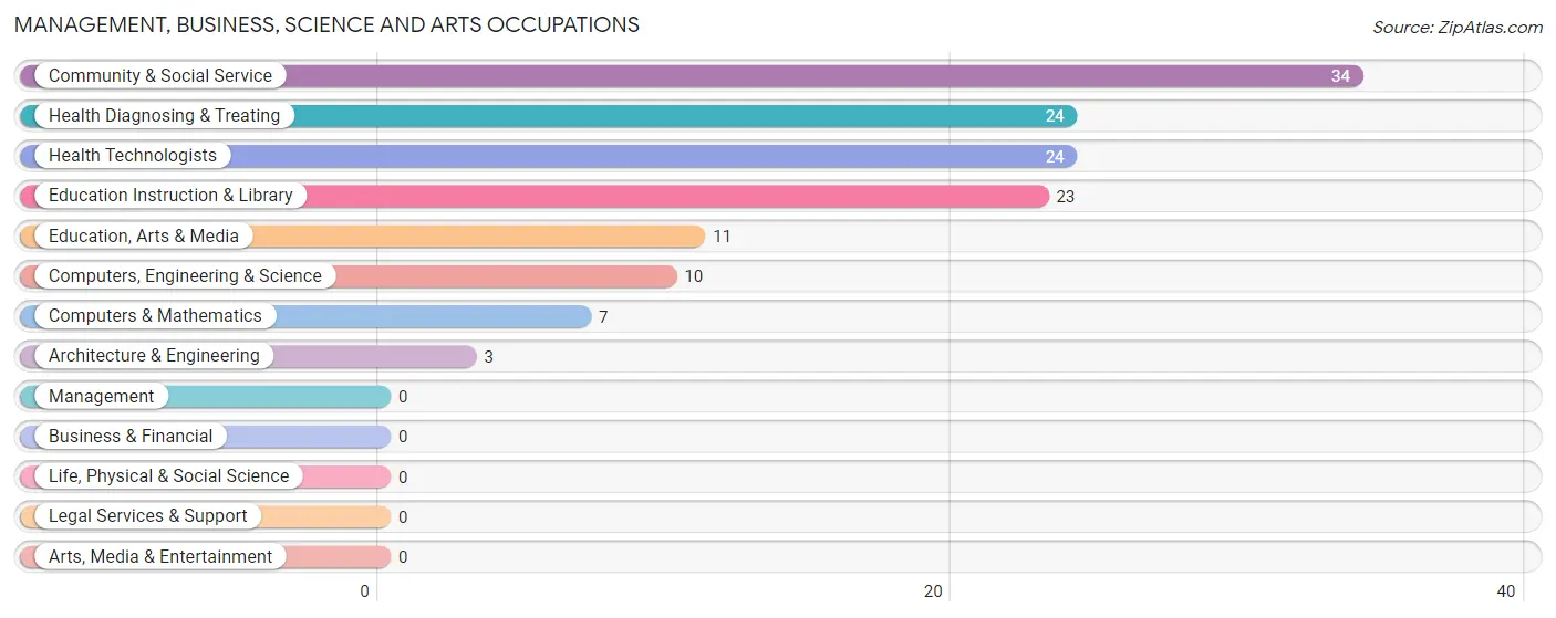 Management, Business, Science and Arts Occupations in Blairs