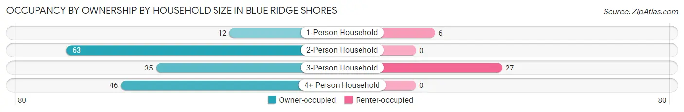 Occupancy by Ownership by Household Size in Blue Ridge Shores