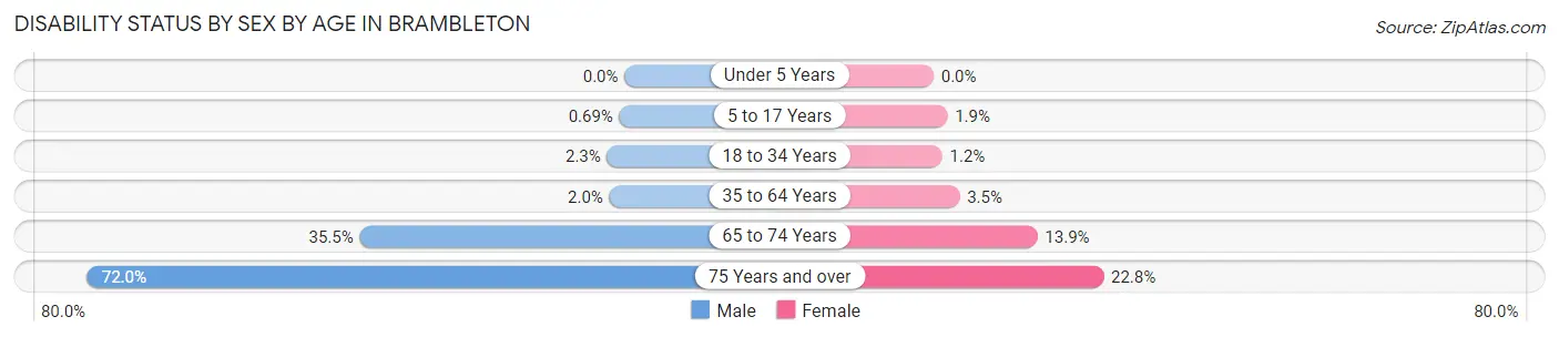 Disability Status by Sex by Age in Brambleton