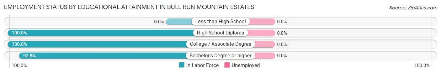Employment Status by Educational Attainment in Bull Run Mountain Estates