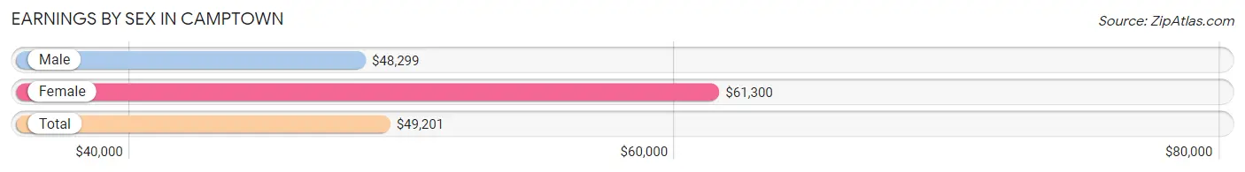 Earnings by Sex in Camptown