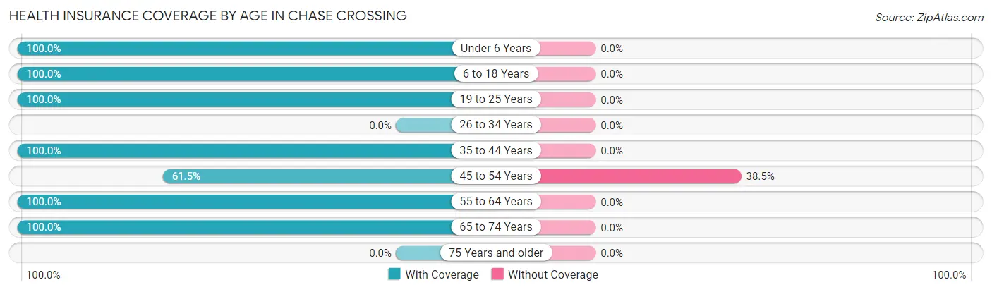 Health Insurance Coverage by Age in Chase Crossing