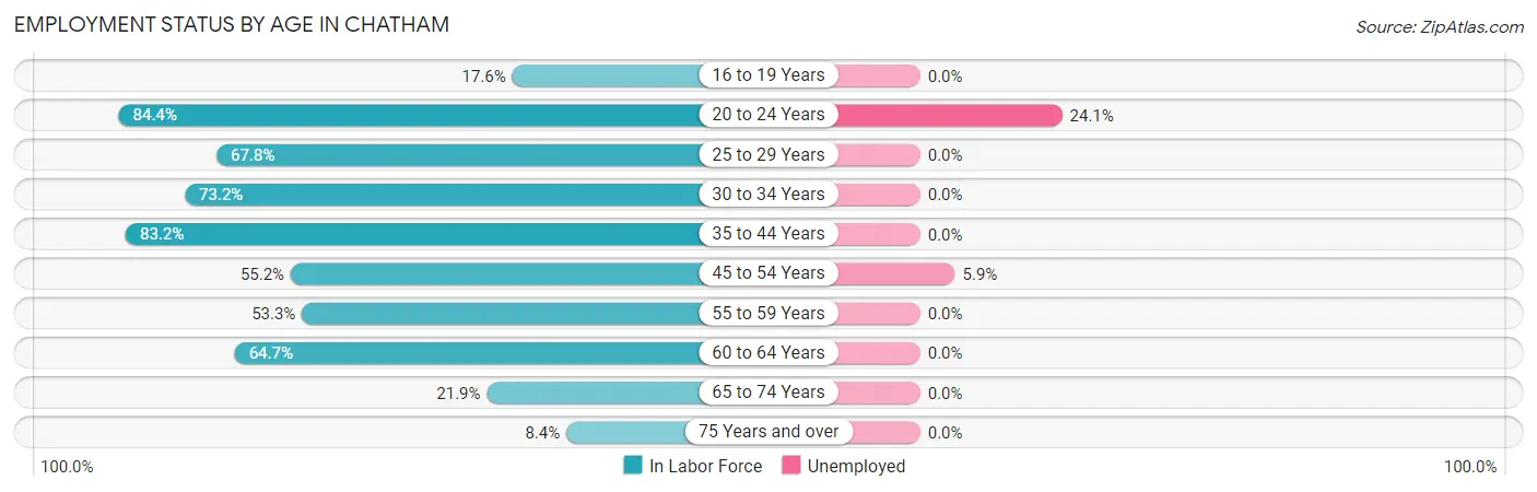 Employment Status by Age in Chatham