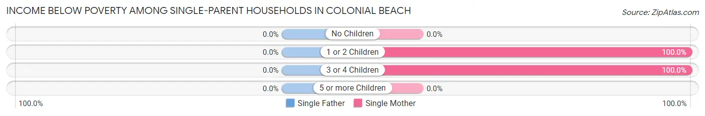 Income Below Poverty Among Single-Parent Households in Colonial Beach