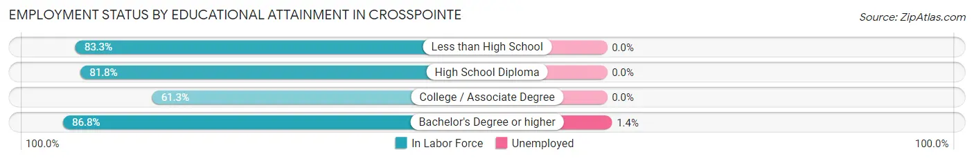 Employment Status by Educational Attainment in Crosspointe