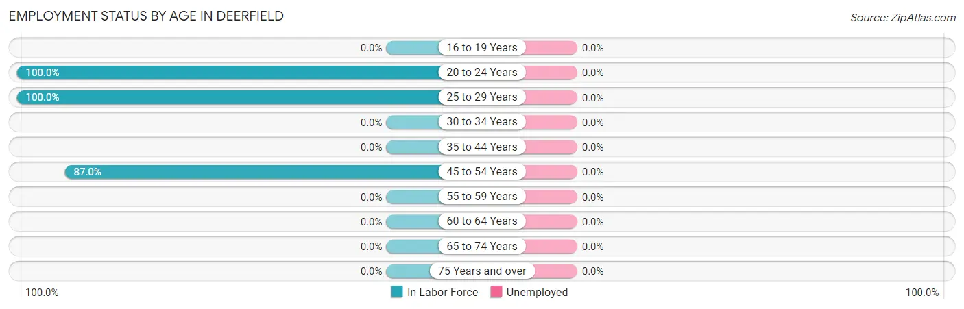 Employment Status by Age in Deerfield
