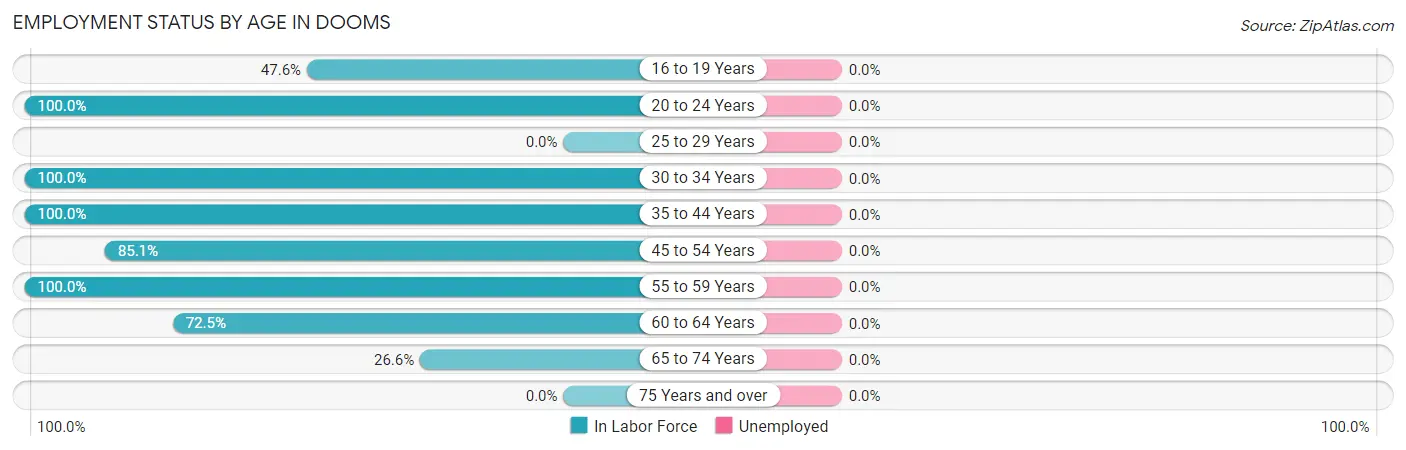 Employment Status by Age in Dooms