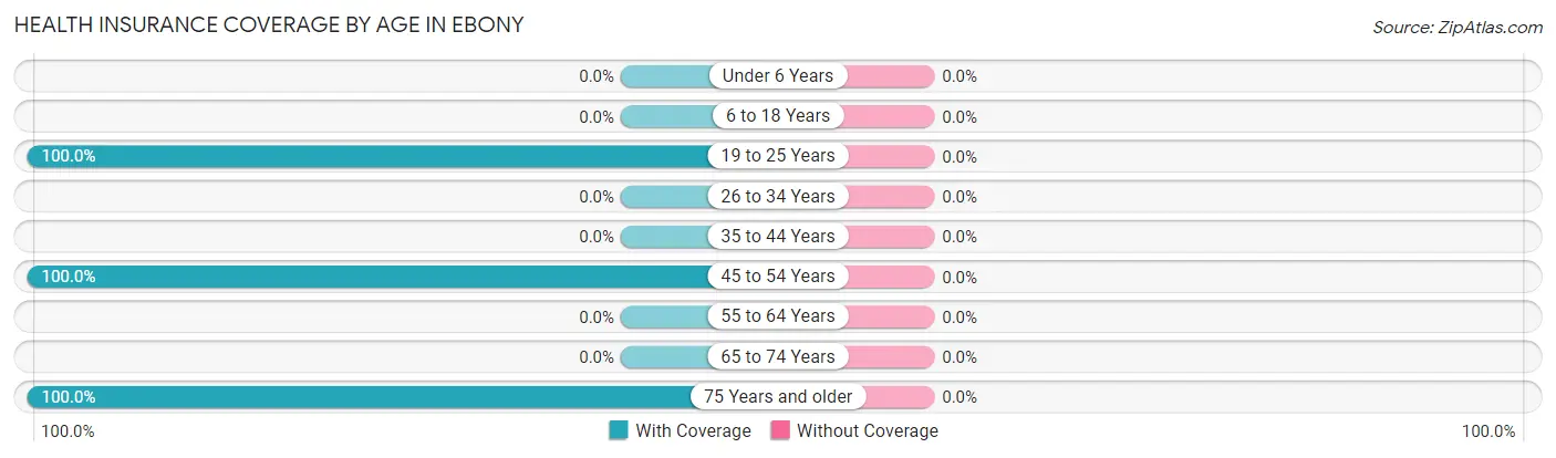 Health Insurance Coverage by Age in Ebony