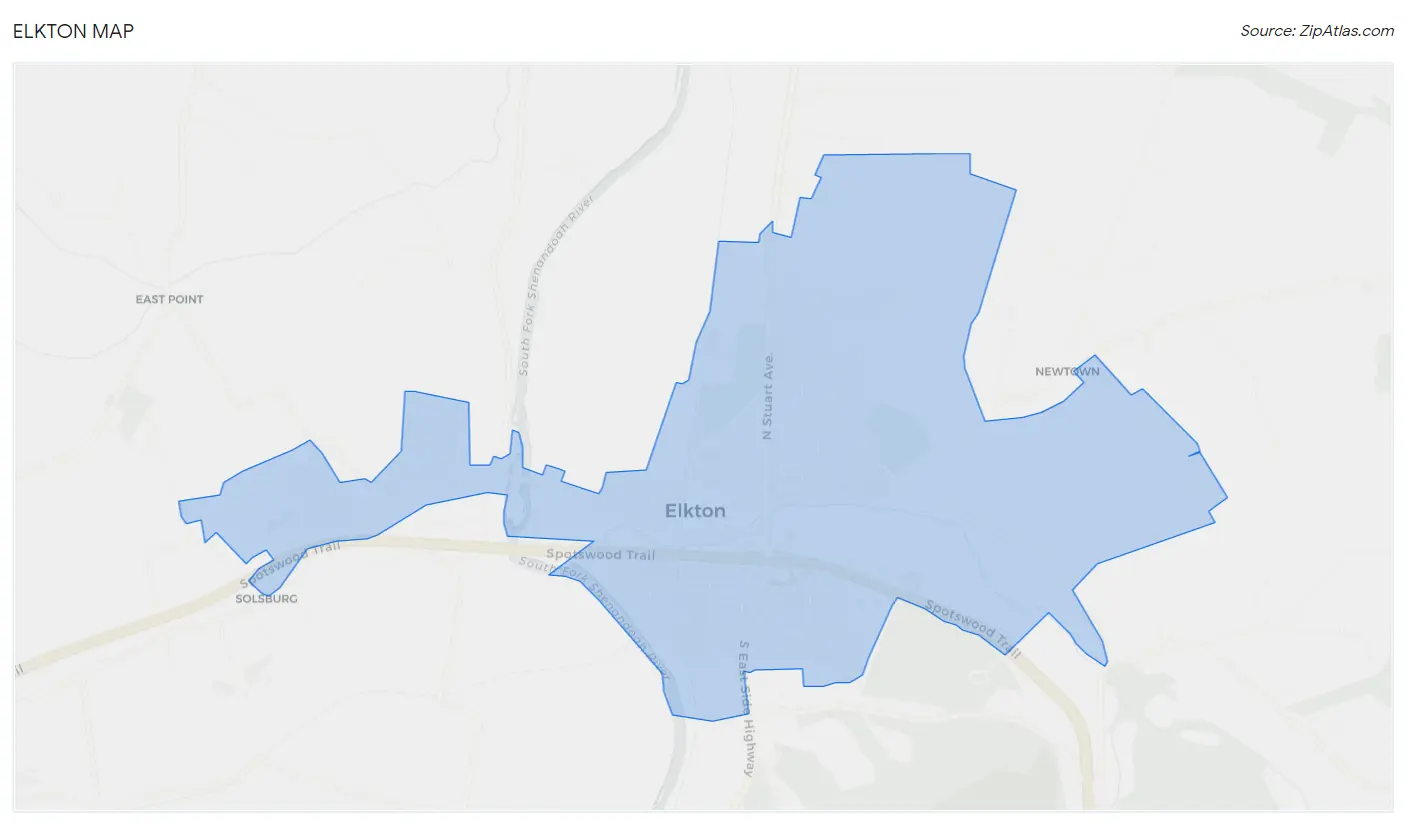 Elkton Map