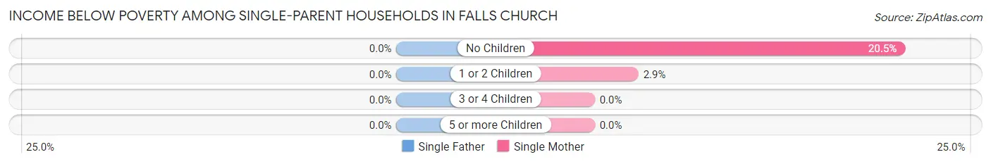 Income Below Poverty Among Single-Parent Households in Falls Church