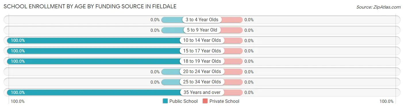 School Enrollment by Age by Funding Source in Fieldale