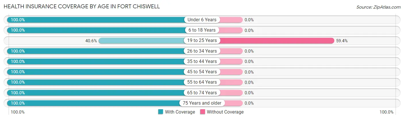 Health Insurance Coverage by Age in Fort Chiswell
