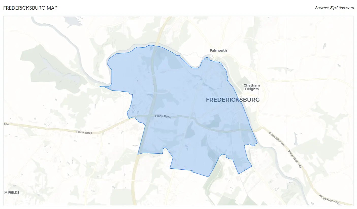 Fredericksburg Map