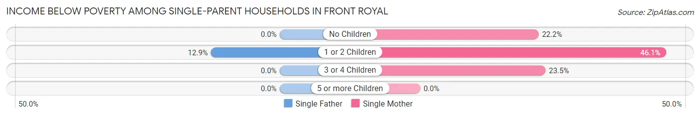 Income Below Poverty Among Single-Parent Households in Front Royal