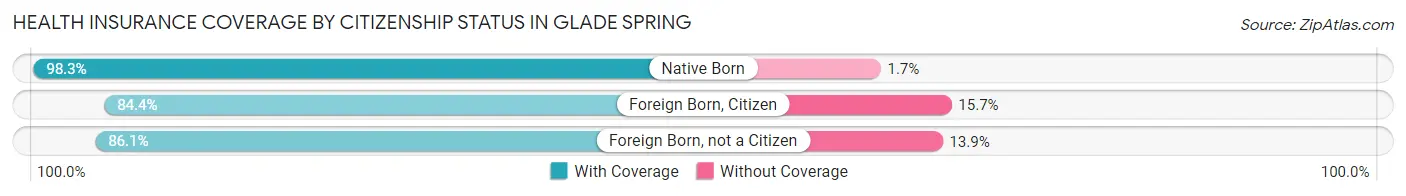 Health Insurance Coverage by Citizenship Status in Glade Spring