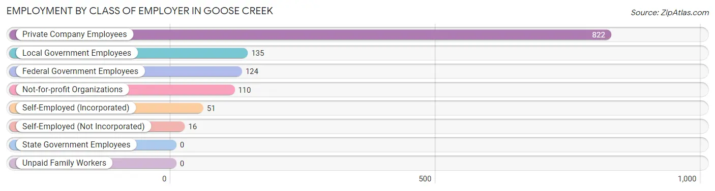 Employment by Class of Employer in Goose Creek