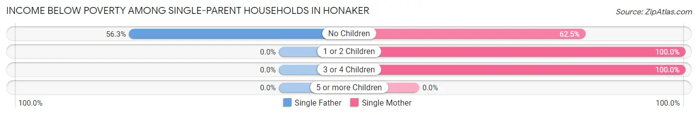 Income Below Poverty Among Single-Parent Households in Honaker