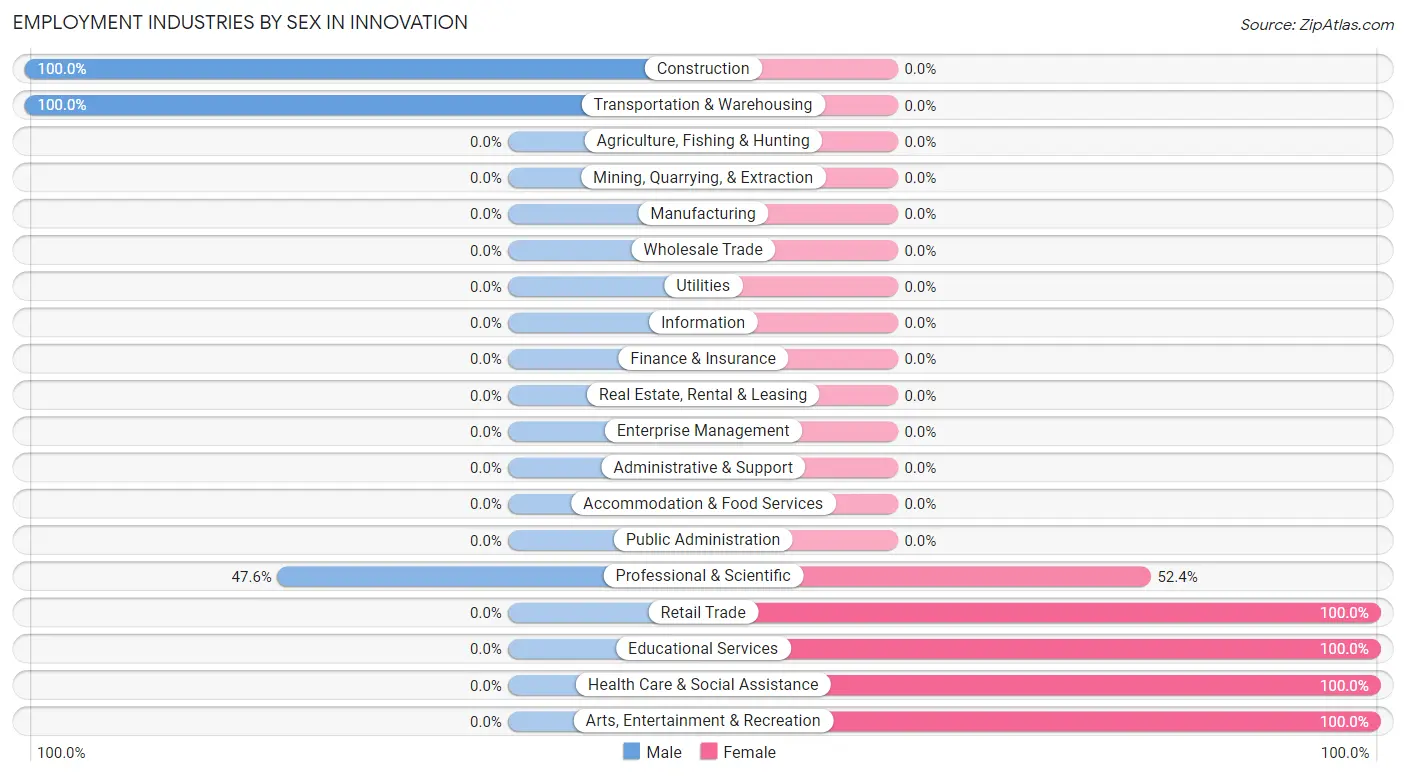 Employment Industries by Sex in Innovation