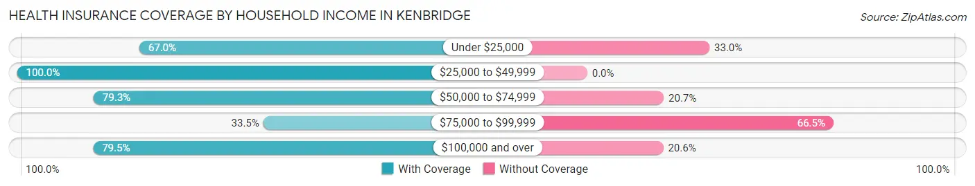 Health Insurance Coverage by Household Income in Kenbridge