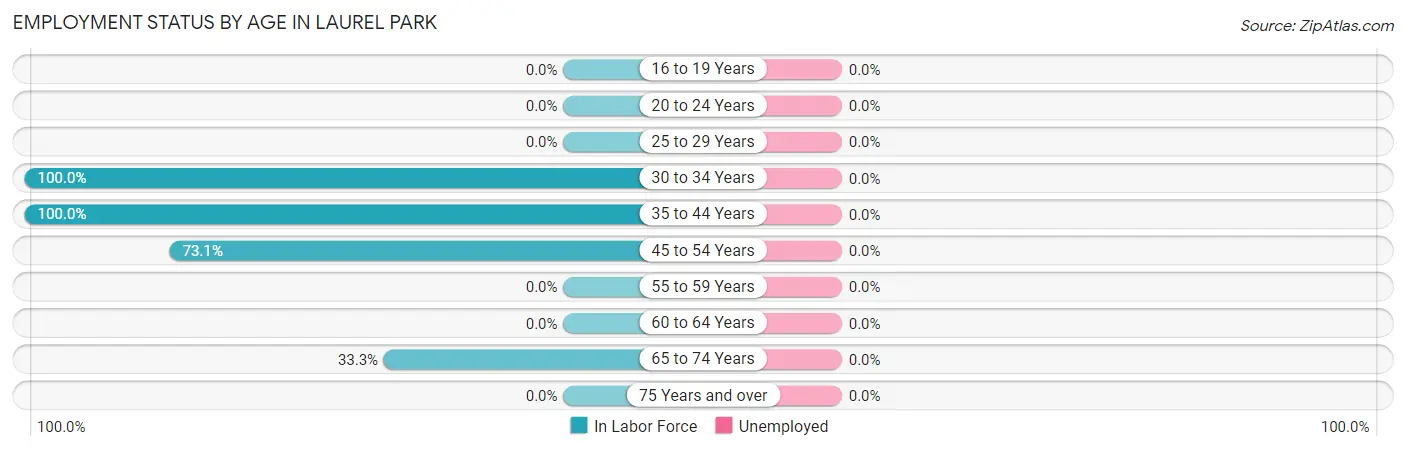 Employment Status by Age in Laurel Park