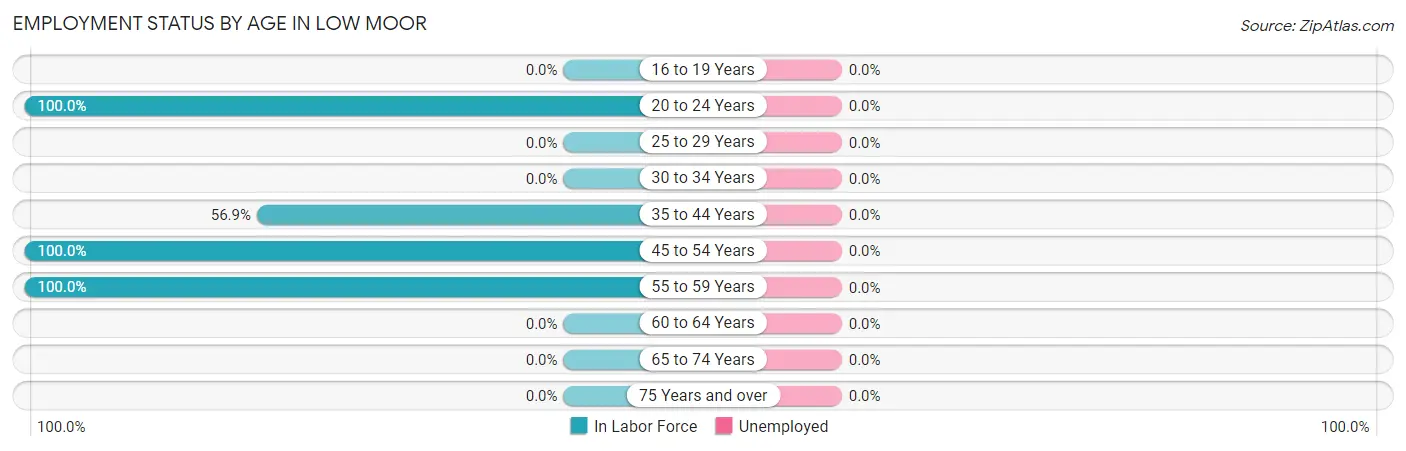 Employment Status by Age in Low Moor