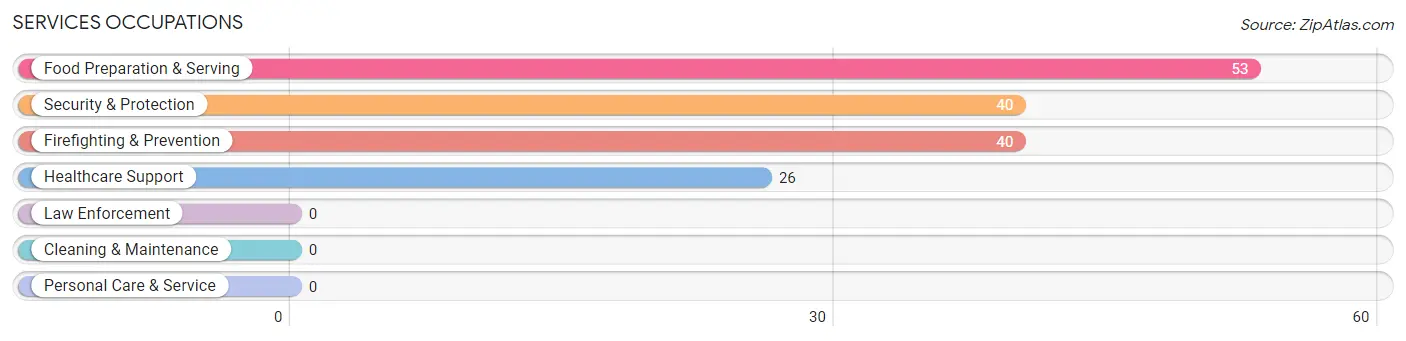 Services Occupations in Mathews