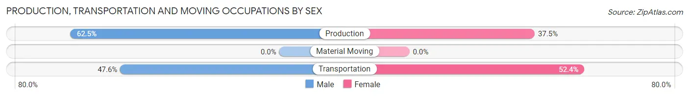 Production, Transportation and Moving Occupations by Sex in Maurertown