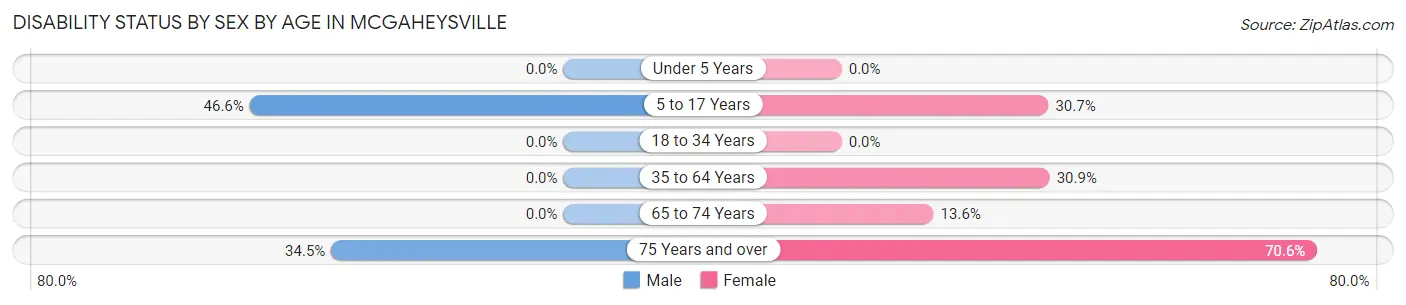 Disability Status by Sex by Age in McGaheysville