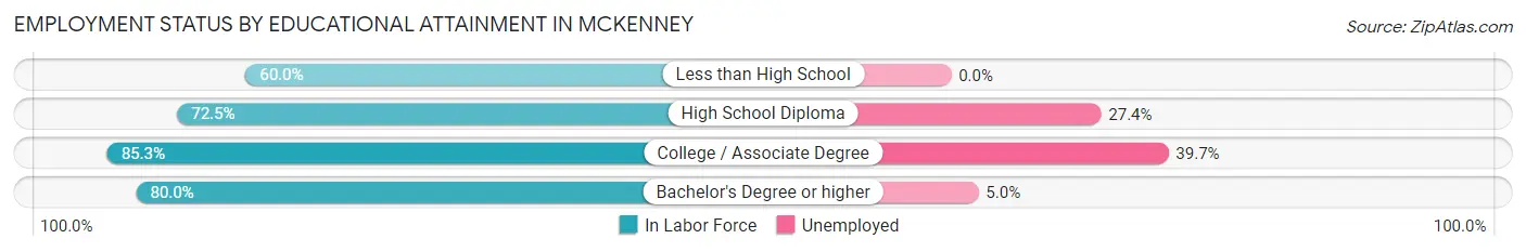 Employment Status by Educational Attainment in McKenney