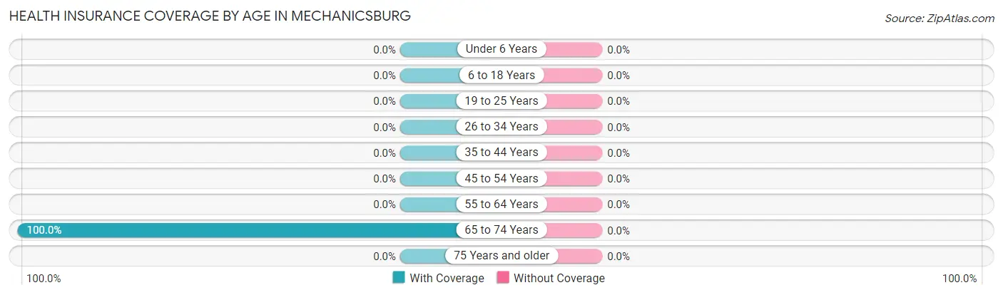 Health Insurance Coverage by Age in Mechanicsburg