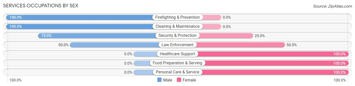 Services Occupations by Sex in Melfa