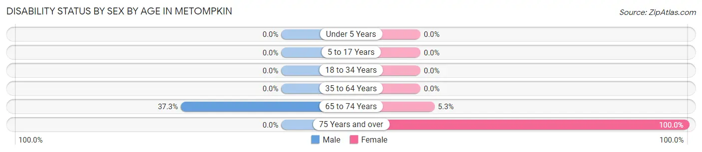Disability Status by Sex by Age in Metompkin