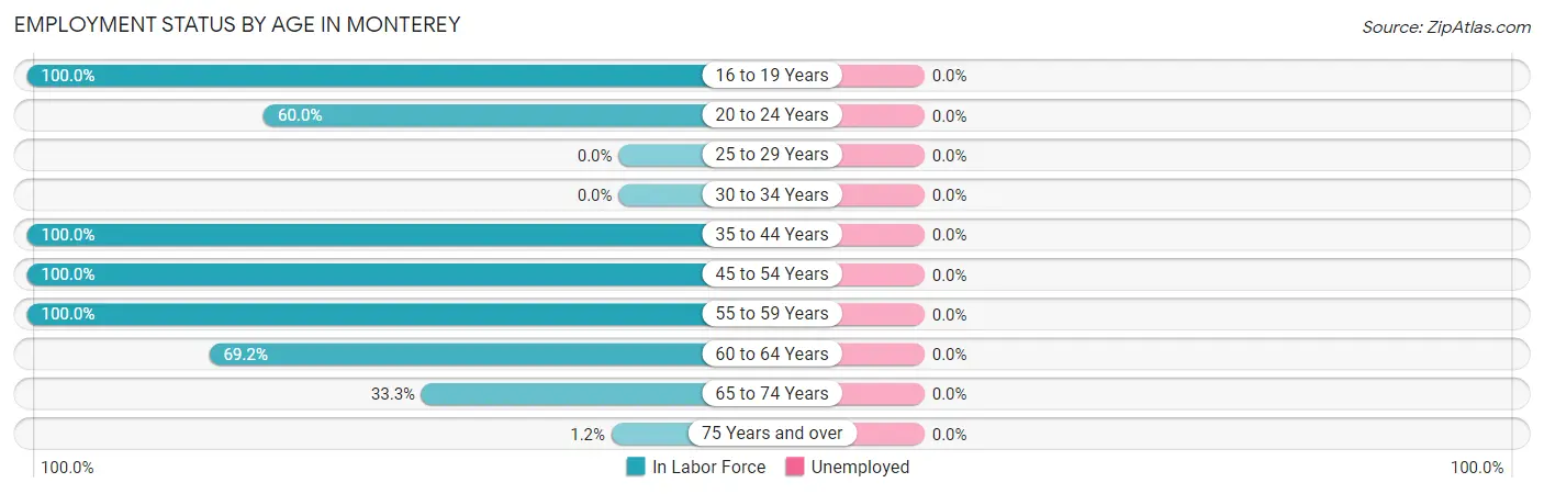 Employment Status by Age in Monterey