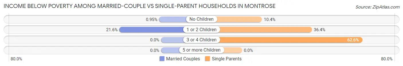 Income Below Poverty Among Married-Couple vs Single-Parent Households in Montrose