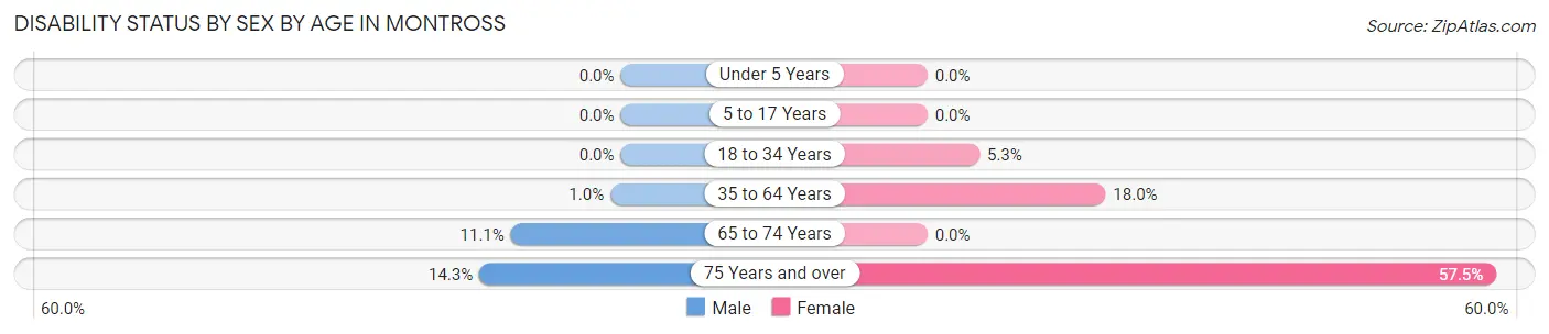 Disability Status by Sex by Age in Montross
