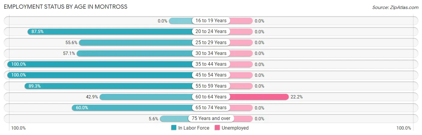 Employment Status by Age in Montross