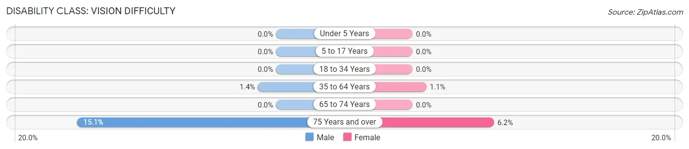 Disability in Narrows: <span>Vision Difficulty</span>