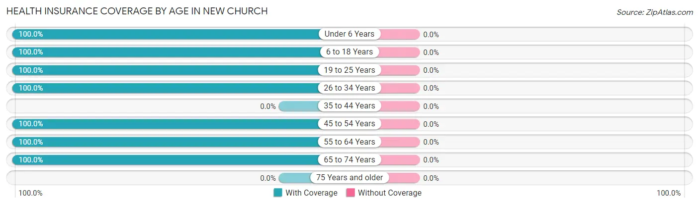 Health Insurance Coverage by Age in New Church