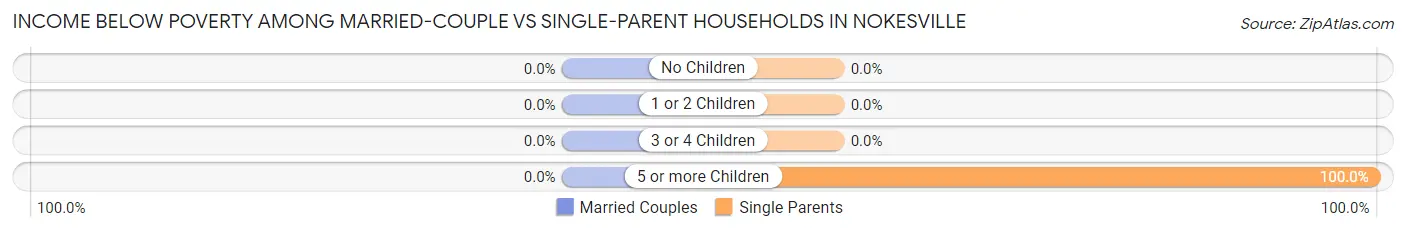 Income Below Poverty Among Married-Couple vs Single-Parent Households in Nokesville
