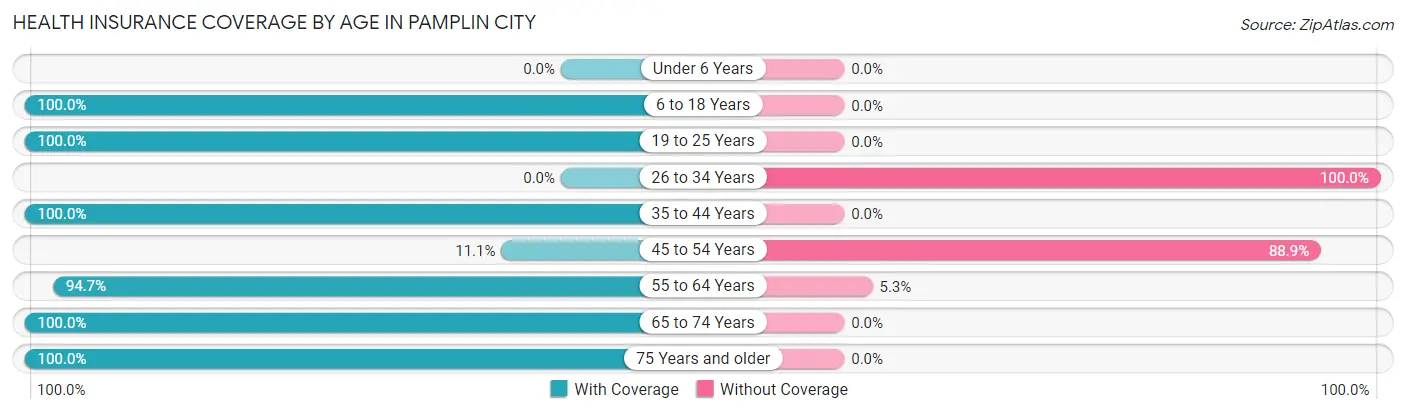 Health Insurance Coverage by Age in Pamplin City