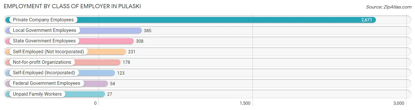 Employment by Class of Employer in Pulaski