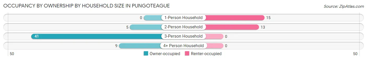 Occupancy by Ownership by Household Size in Pungoteague