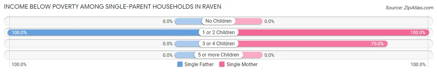 Income Below Poverty Among Single-Parent Households in Raven