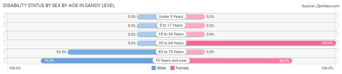 Disability Status by Sex by Age in Sandy Level