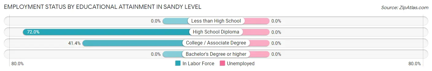 Employment Status by Educational Attainment in Sandy Level
