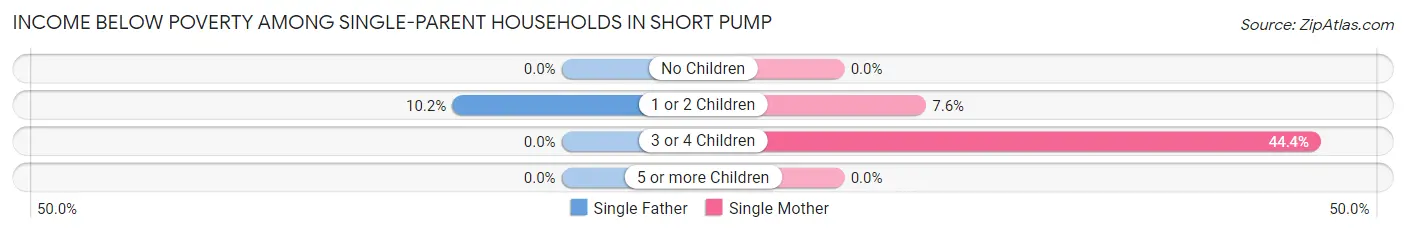 Income Below Poverty Among Single-Parent Households in Short Pump