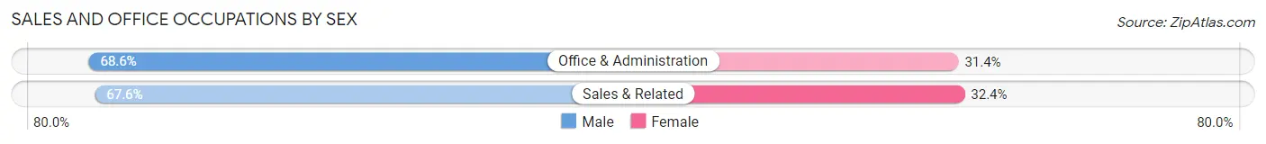 Sales and Office Occupations by Sex in Skyland Estates